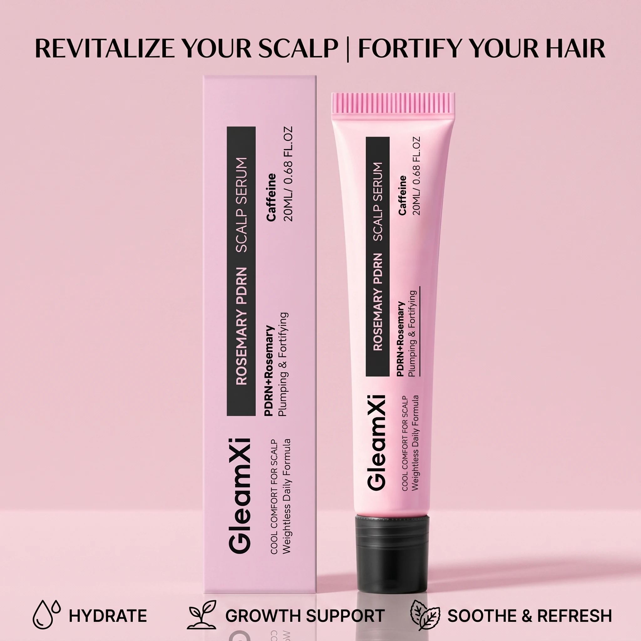 Rosemary PDRN Scalp Serum Nourishing Hair Roots Hair Thickening Improve Split Ends Anti Hair Loss Reduce Hair Breakage Hair Care