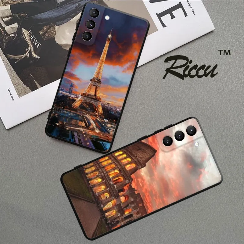 World Famous Historical Landmark Building Phone Case For Samsung Galaxy S22 S21 S20 FE Ultra S10 S9 Plus S10e Note 20Ultra Cover