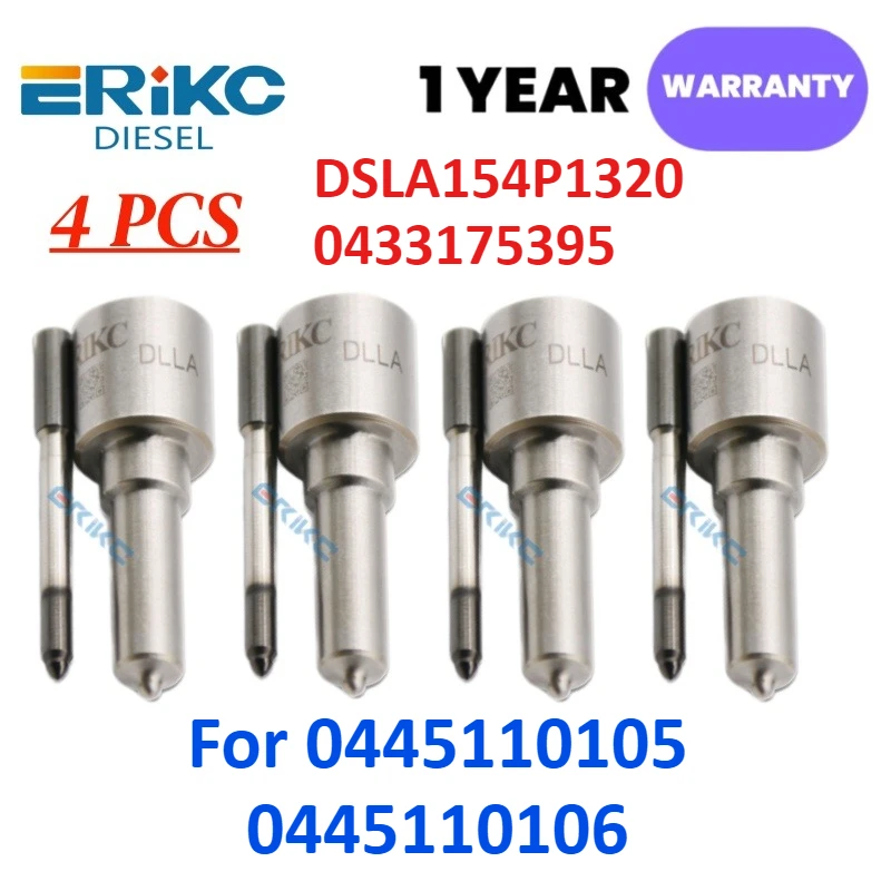 

ERIKC DSLA154P1320 0433175395 Injector Parts Nozzle DSLA 154 P 1320 0 433 175 395 Diesel Jet Nozzle for 0445110105 0445110106