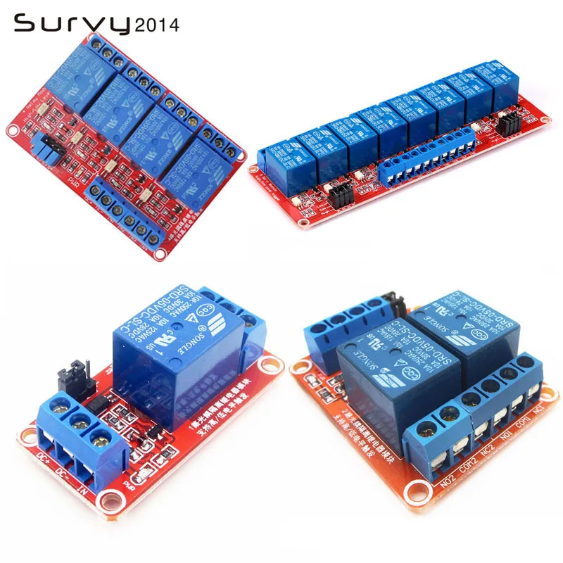 One 1/2/4/8 Channel 5V Relay Module Board Shield for Arduino with Optocoupler Support High and Low Level Trigger