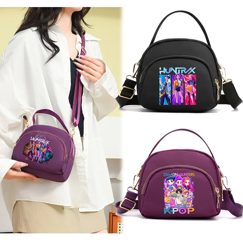 Bolso de hombro Demon Hunters Kpop, Mini bolsas de almacenamiento de pañuelos portátiles para teléfono de Anime para exteriores, bolso cruzado de moda para mujeres y niñas, regalo