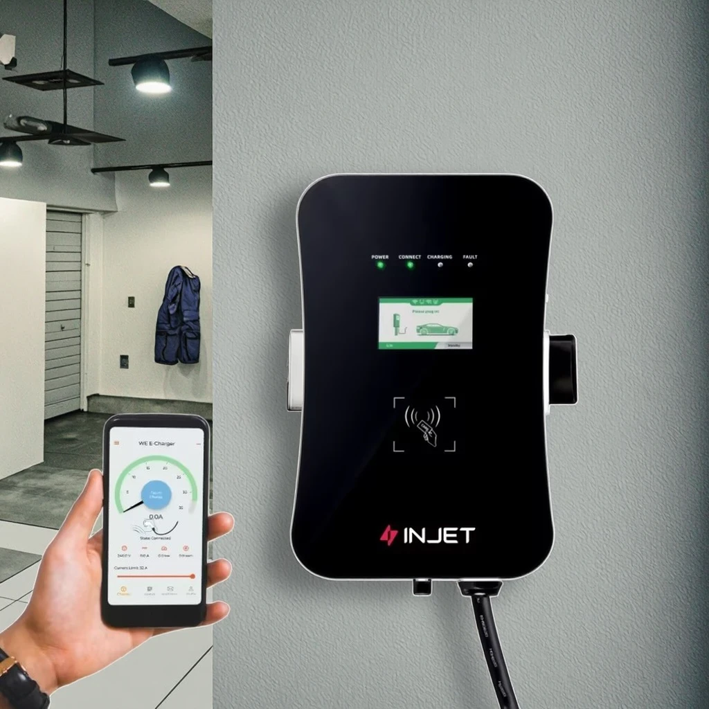 

INJET EVSE 22 кВт Type1 2, настенное зарядное устройство с кредитной картой и платежной системой приложения, зарядная станция с балансировкой нагрузки