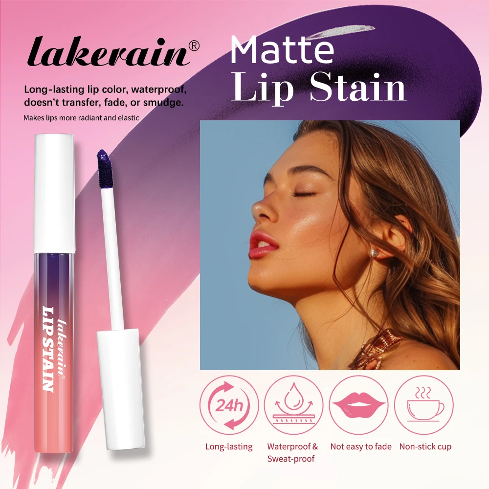 3 Colors Peel Off Lip Stain Reveal Long Lasting Waterproof Pink Lip Tint Transfer Proof Non-stick Cup Natural Makeup Lip Gloss