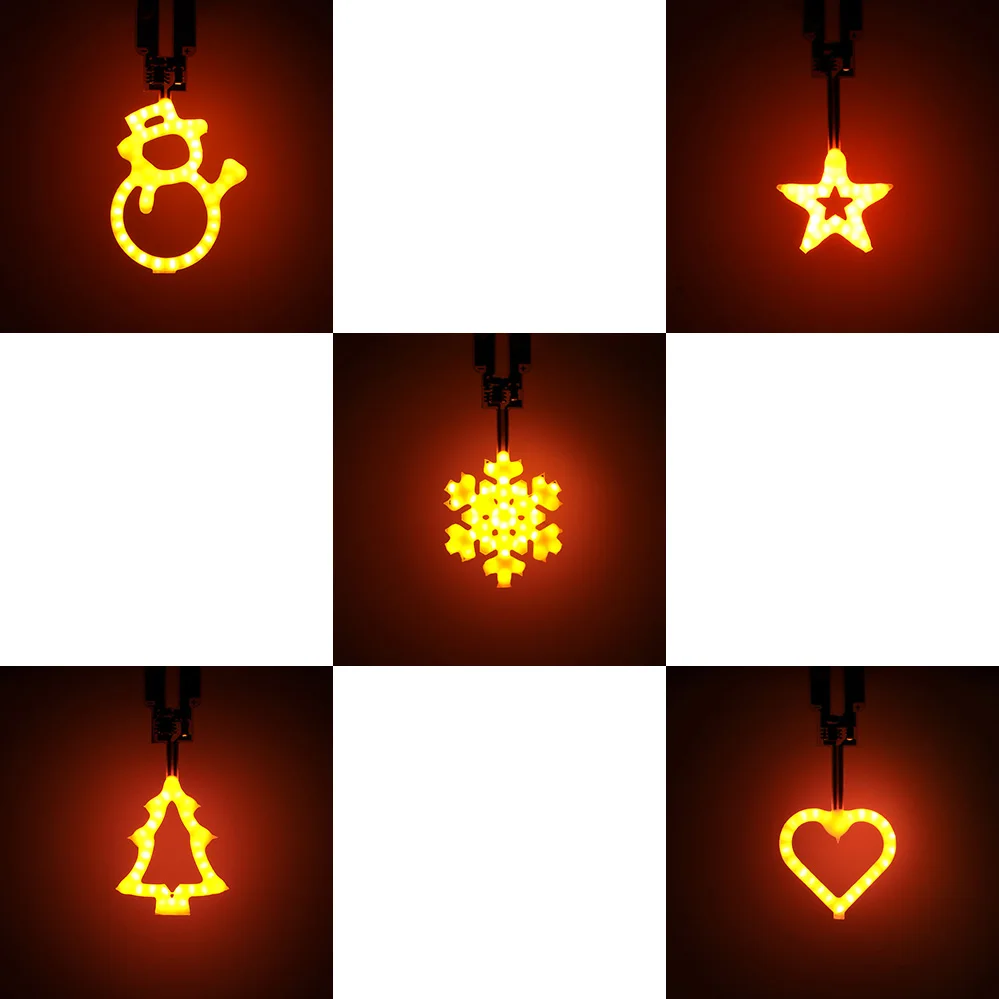 DC 3V Creative LED Filament For Edison Bulb DIY Accessories Snowman Christmas Tree Heart Fire Star Snowflake