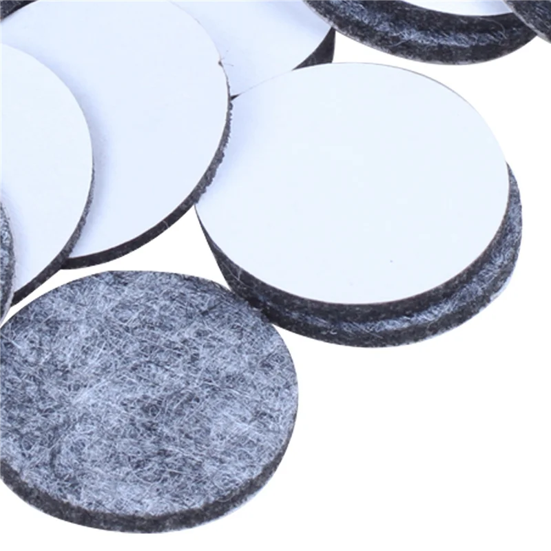 A47U 400Pcs Round Shaped Table Chair Furniture Leg Felt Mat Pad Gray