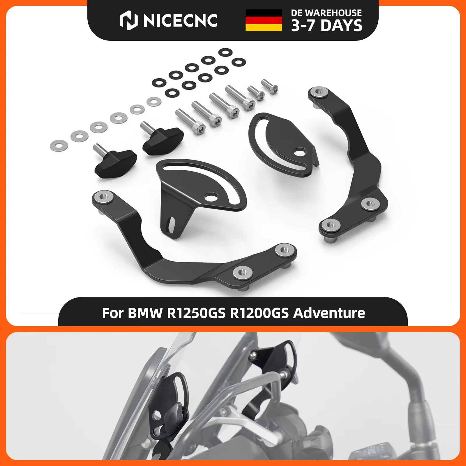 2014-2019 Für BMW R1200GS Adventure R1200GS 2013-2019 Windschutzscheiben-Stabilisator R1250GS 2018-2022 R1250GS Adventure 2018-2024