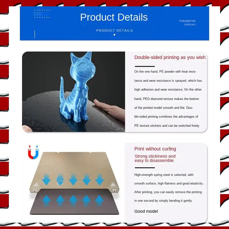 

T35C For Ender-3/End-5 S1/K1 Build Plate Flexible PEI PEO 235MM Sheet Double Sided Coating Hotend 3D Printer Replacement Parts A