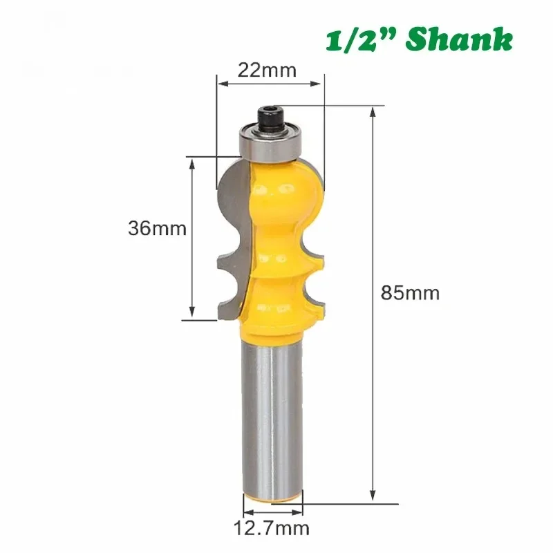 1PC 8mm 12mm 1/2 Inch Shank Casing and Base Molding Router Bit Special Moulding Line Woodworking Milling Cutter Tool for Wood