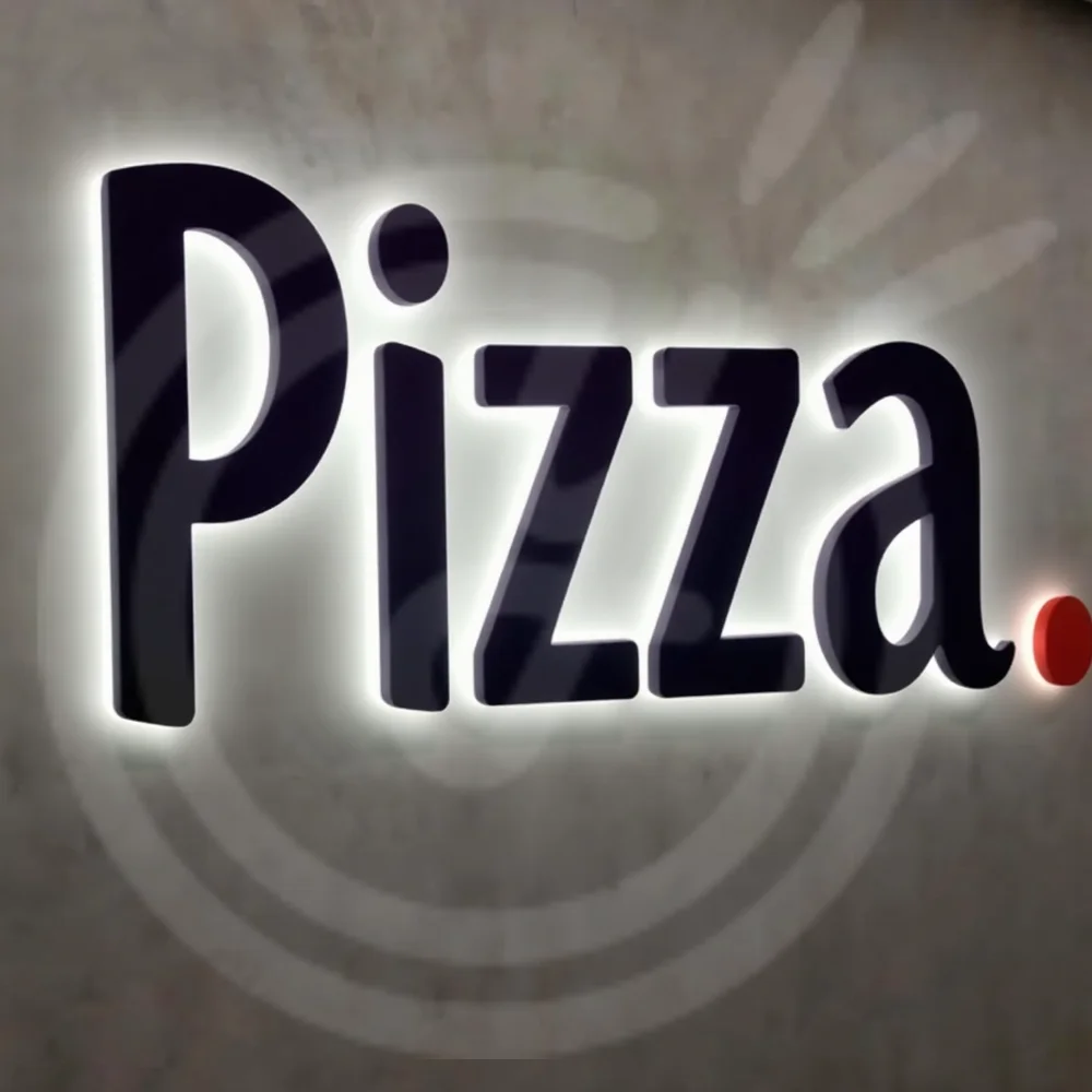 

Custom LED Backlit 3D Illuminated Metal Letters Sign Light Up For Outdoor Business Storefront Waterproof Advertising Signage