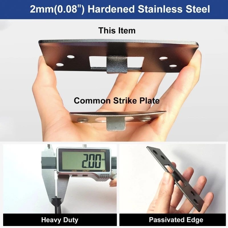 Adjustable Door Strikes Plate Lock Tongue Buckle Plate Door Lock Latches Guide Plate For Damaged Door Frame Repair high quality
