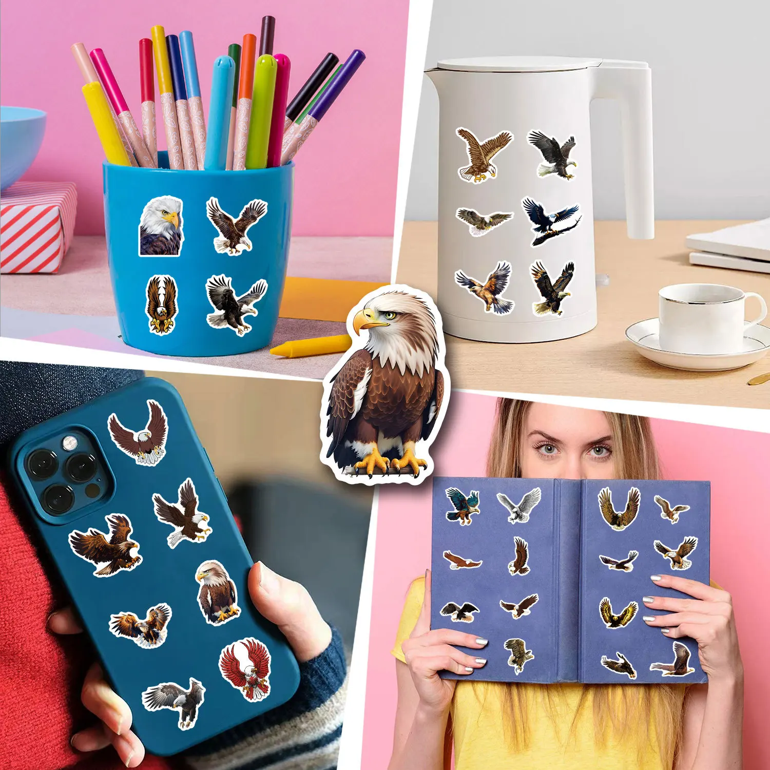 55 STKS Cartoon Eagle Creatieve Graffiti Sticker DIY Decoratieve Koffer Water Cup Computer Waterdicht
