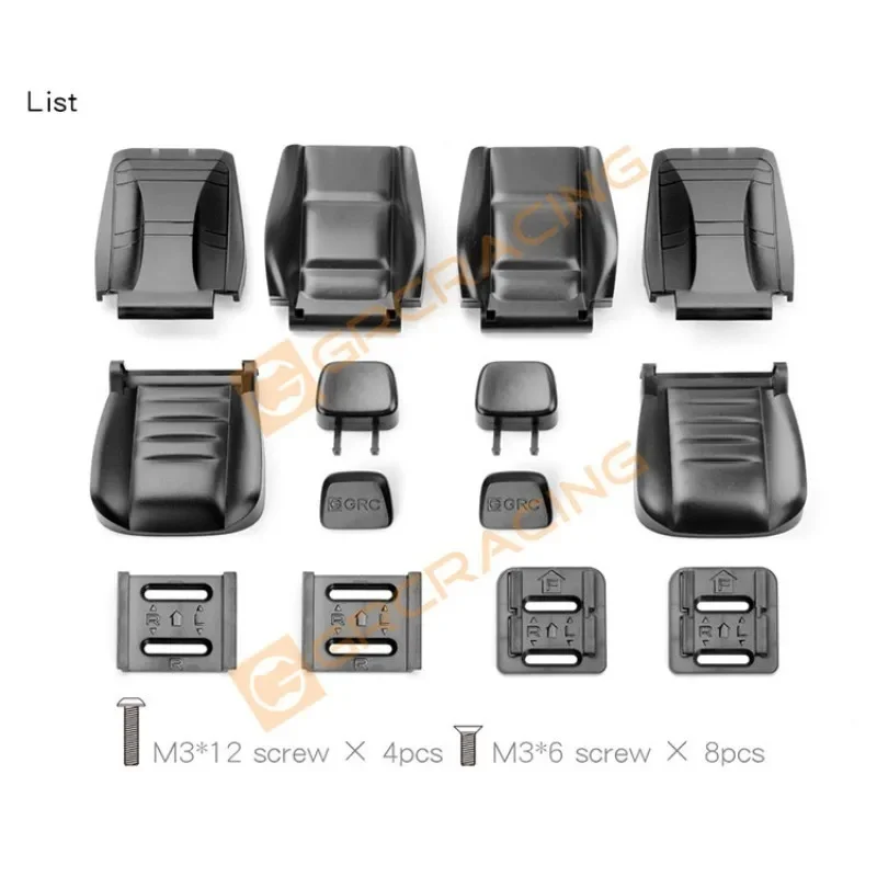 For 1/10 Rc Car  Simulation Seat Climbing Car Diy Cab Multi-directional Adjustable Interior Seat Grc G161c