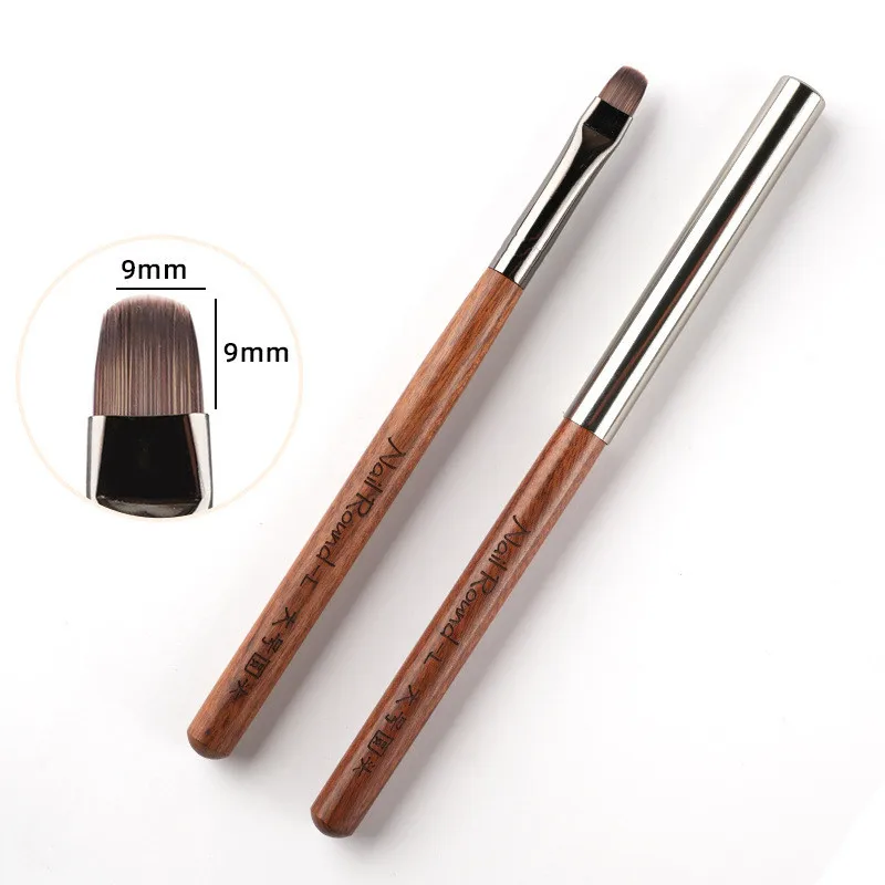 خشب الصندل مقبض مسمار الفن فرشاة قلم تلوين القلم كبير مربع مستدير العلاج بالضوء القلم هالة القلم مسمار قلم رسم زهرة القلم #4