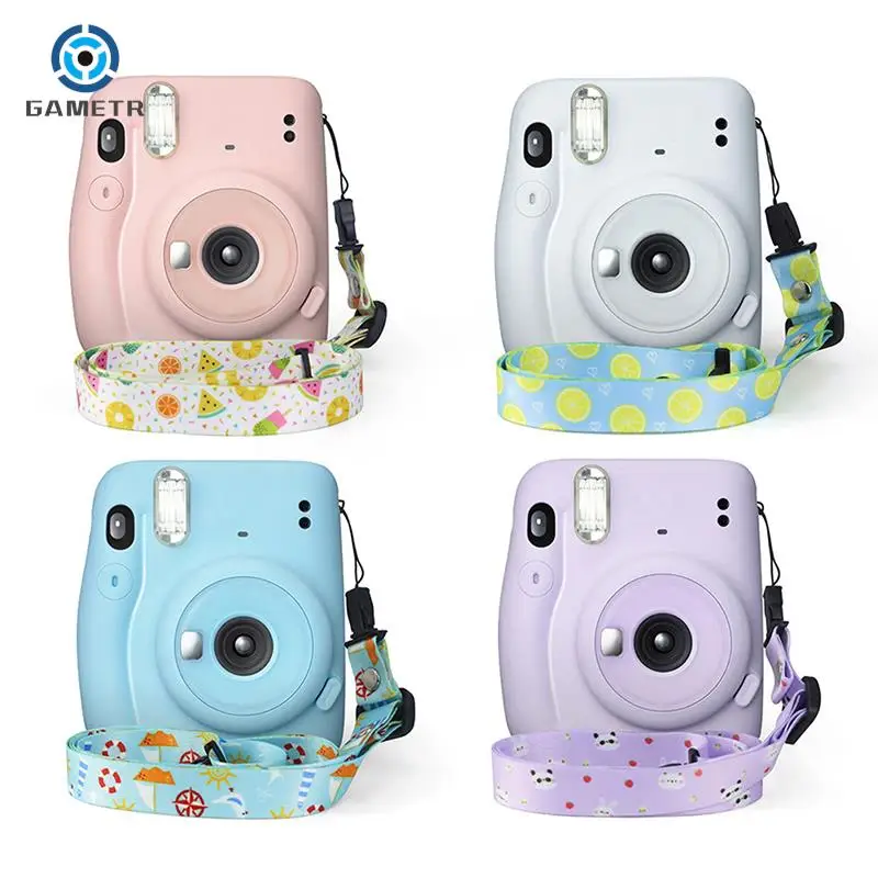 1ชิ้น1.2เมตรกล้อง Tali bahu คล้องคอสำหรับ Instax Mini 11 8 + 9สีสันสายรัดหลังสายรัดป้องกันการแตกหักสายรัดกล้อง