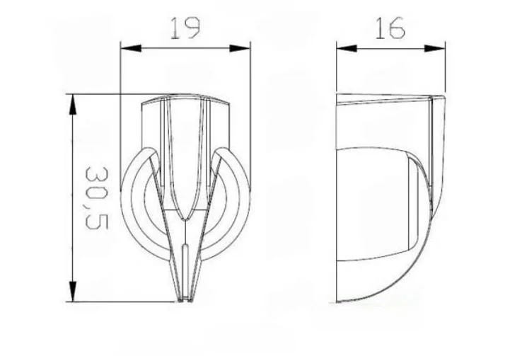Ampmart 31 x 16 mm Kunststoff-Drehknöpfe für die Pegeljustierung von Gitarrenverstärkern und den Umschalter für den Effektmodus, Innenwellenloch 6,4 mm, 5 Stück – Detail 1