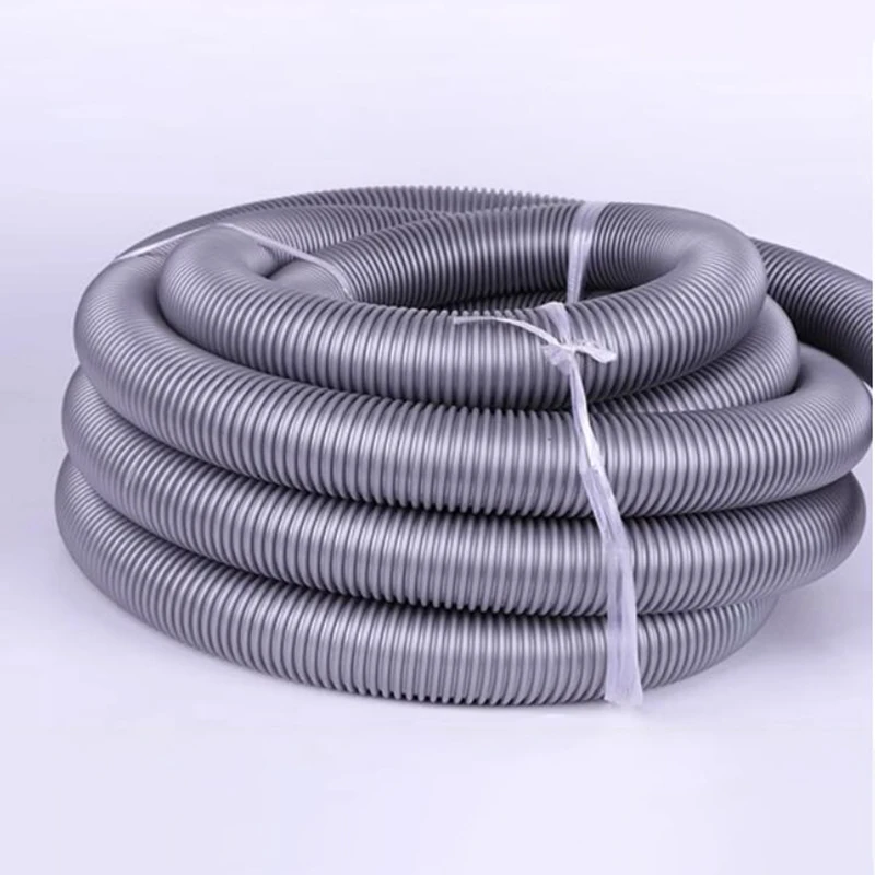 Gray EVA Threaded Flexible Hose Tube Dust Removal Soft Pipes For Household Vacuum Cleaner,1-5 Meter, Inner Diameter 20-60mm