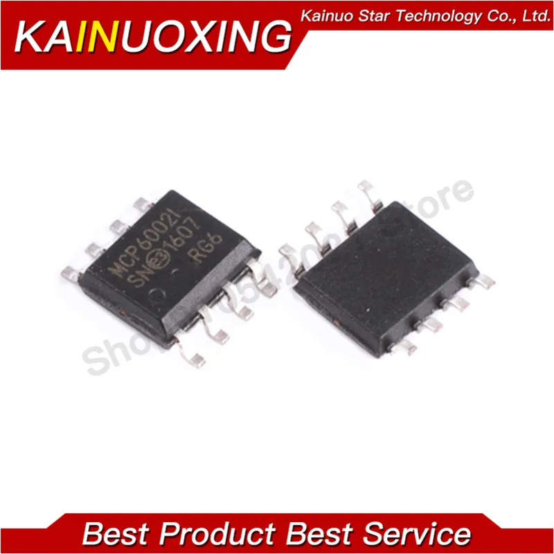 10Pcs MCP6002-I/SN MCP6002 SOP-8 Dual Channel Op Amp 1.8V-6V Low Power Rail-to-Rail Amplifier IC