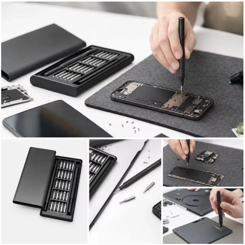 25 in 1 Mini Precision Screwdriver Set Flat Head & Cross Tip Manual Repair Tool Kit for Phone Glasses Laptop Tablet Electronics