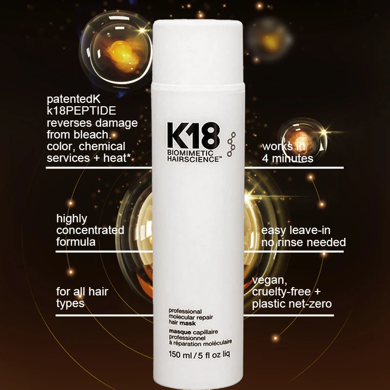 150ml K18 Leave-In Molecular Hair Mask Original Repair Molecular Hair Damaged Dry Frizzy Conditioners Treatment Moisturize