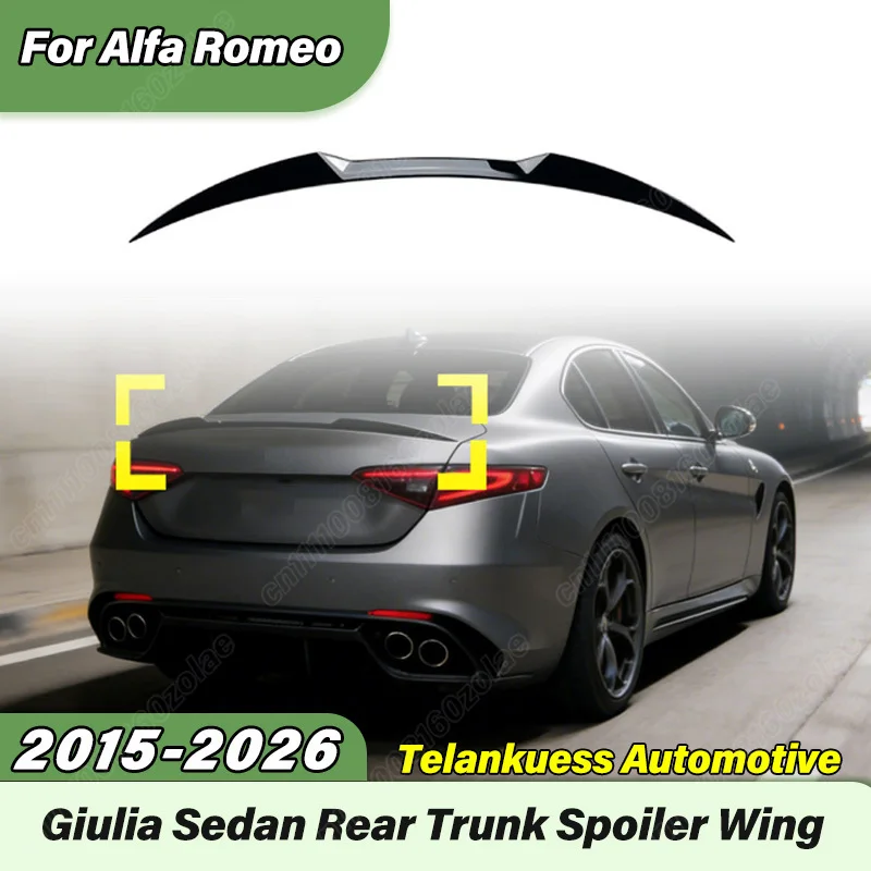 

For Alfa Romeo Giulia 2015 2016 2017 2018 2019 2020 2021 2022 2023 2024 2025 2026 Car SEDAN Rear Wing Body Kit for Rear Spoiler