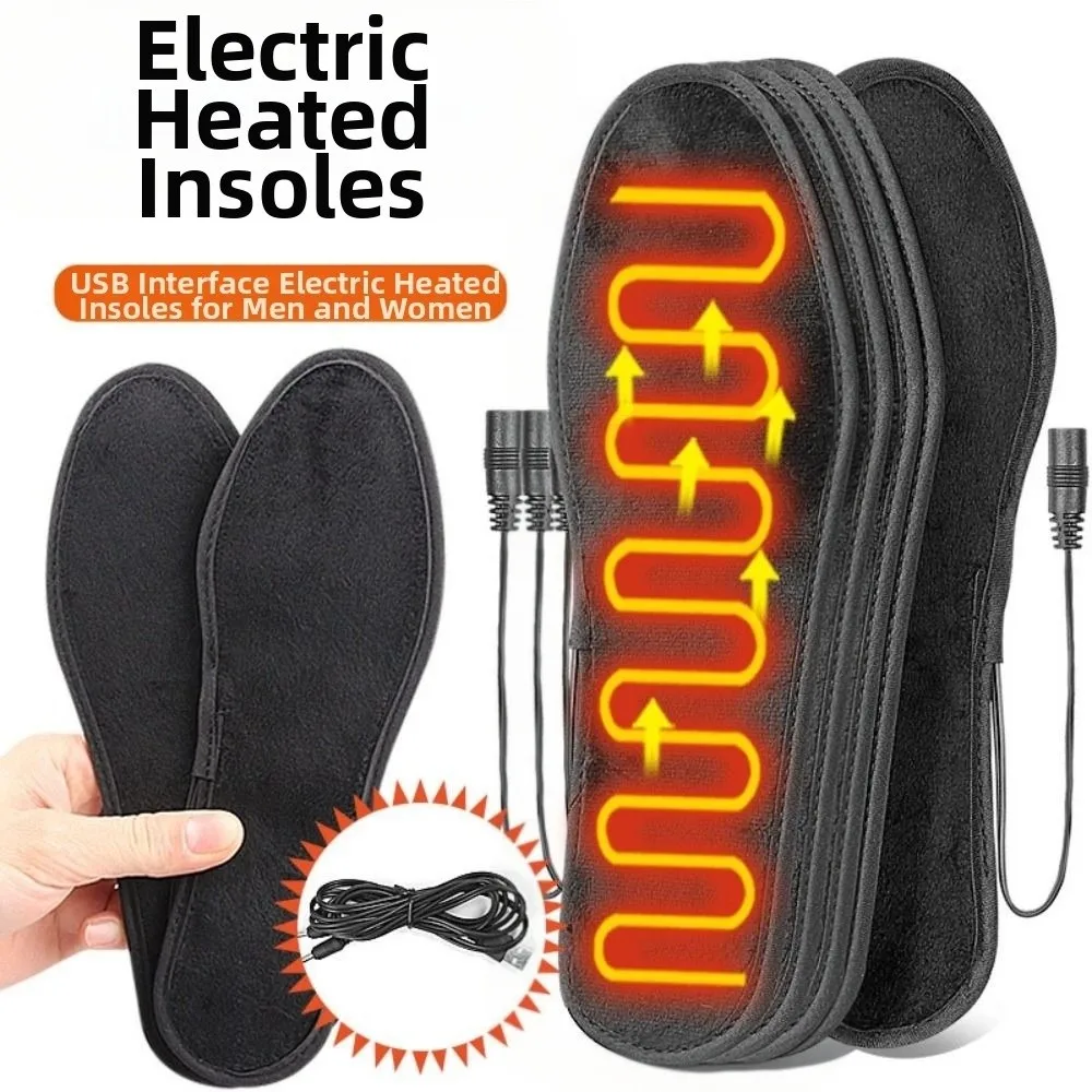 قابل للغسل USB ساخنة نعال الحذاء للجنسين التدفئة السريعة الكهربائية القدم الاحترار وسادة آمنة لينة الدافئة النعال الحرارية التزلج في الهواء الطلق #2