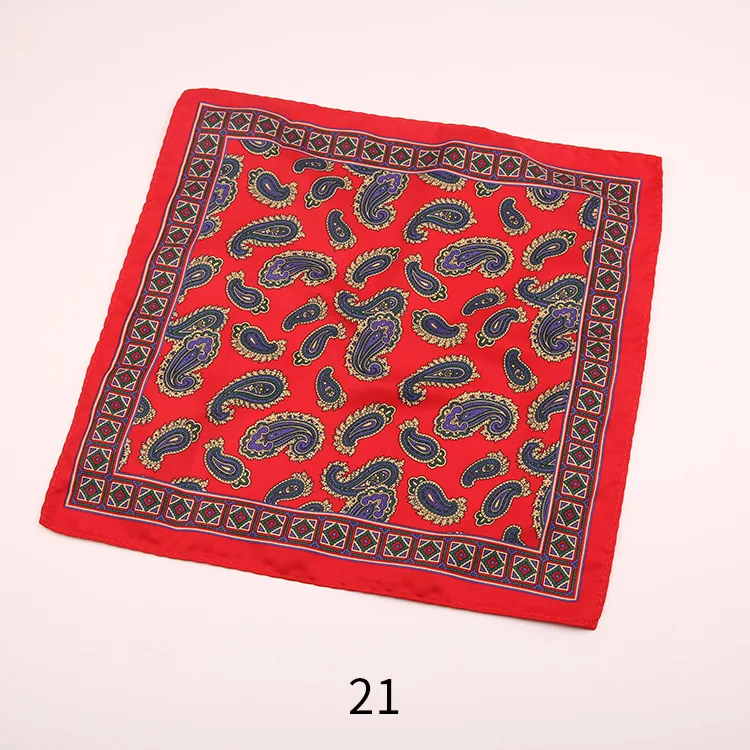 الأحمر مربع صغير منديل 30*30 سنتيمتر المطبوعة نسج رجال الأعمال منديل شهم قميص دعوى جيب مربع المنديل #4