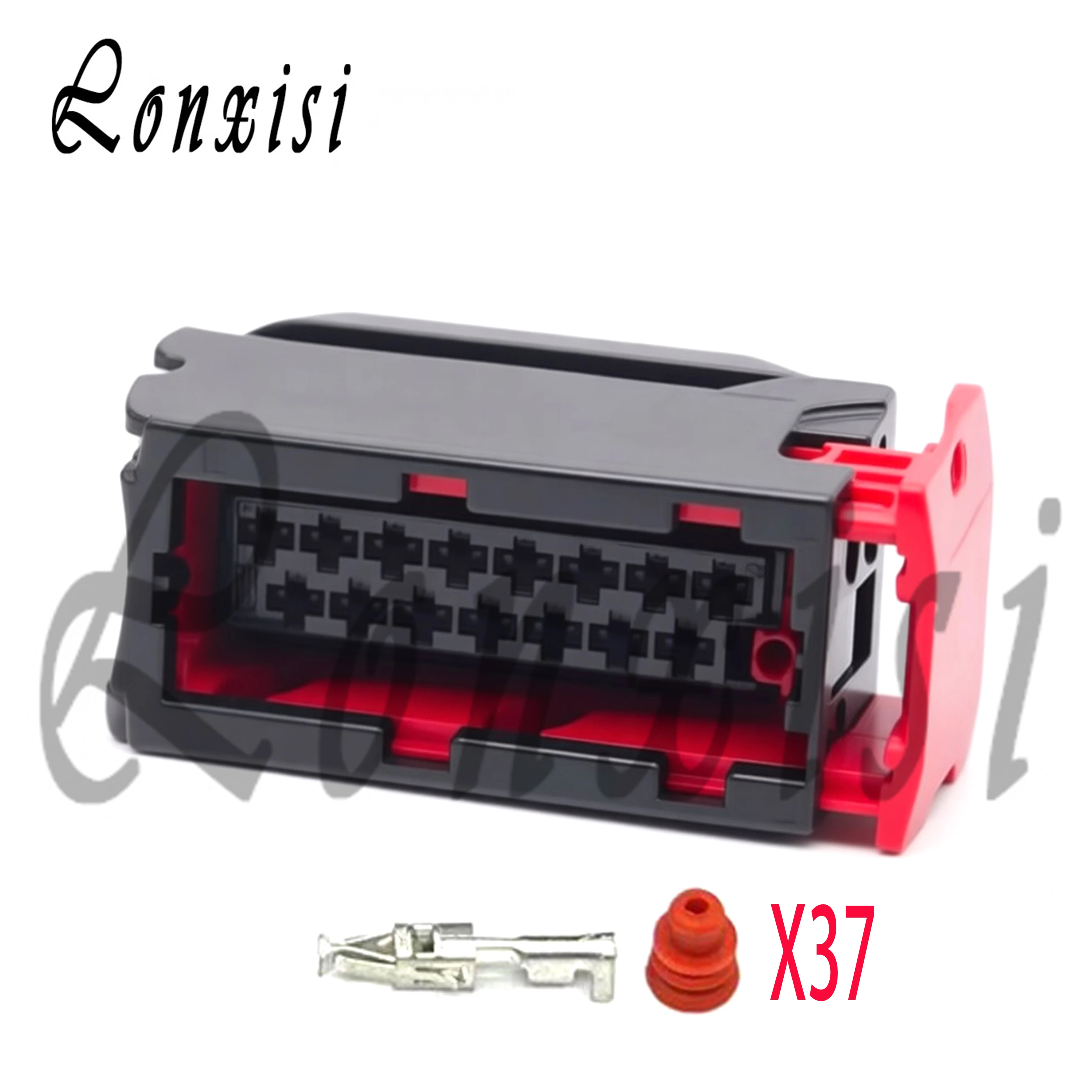 

1/5/10/20/50 Sets 15 Pin 3.5mm 1801326-1 TE Female Waterproof Auto Black Wiring Connector For Headlamp Plug