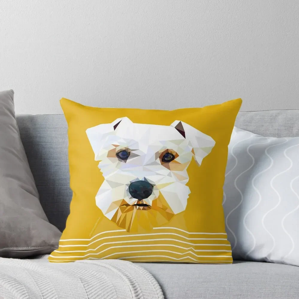 White schnauzer Throw Pillow luxury home accessories Pillow Covers Decorative pillow