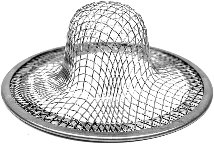 Gurus Stainless Steel Metal Kitchen Sink Basin 2pc Filter Set Strainer Stopper Bath Tub Hair Catcher Drainer