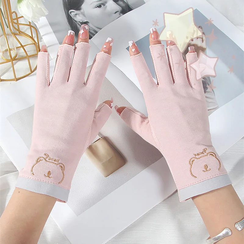 1 Para Rękawic Bez Palców Anty-UV do Paznokci, Ochrona przed Promieniowaniem UV Żelu, Manicure, Lampa LED, Rękawice Chroniące Ręce przed Promieniowaniem