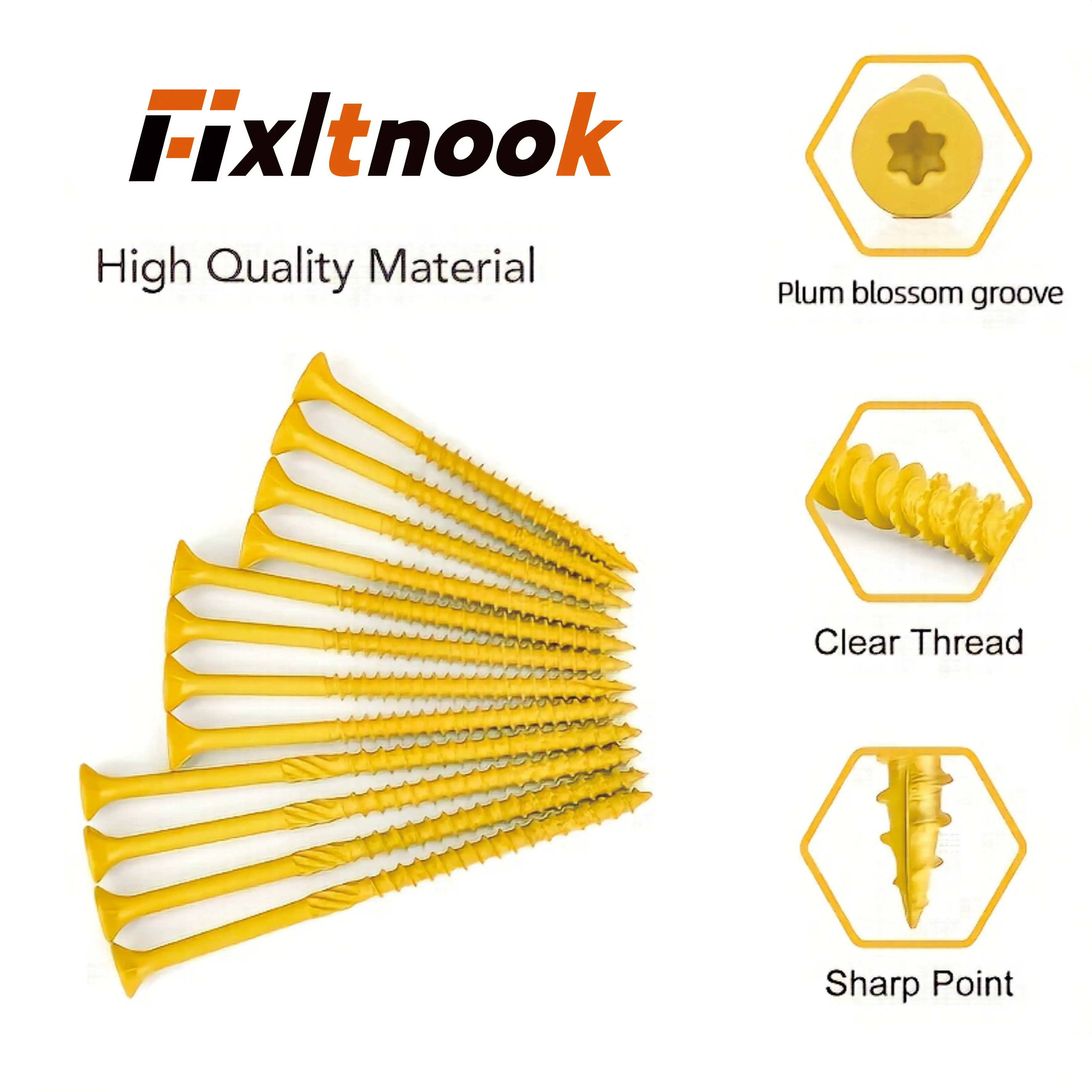 500 Pieces, # 8 # 10 Wood Screws, Deck Screws
