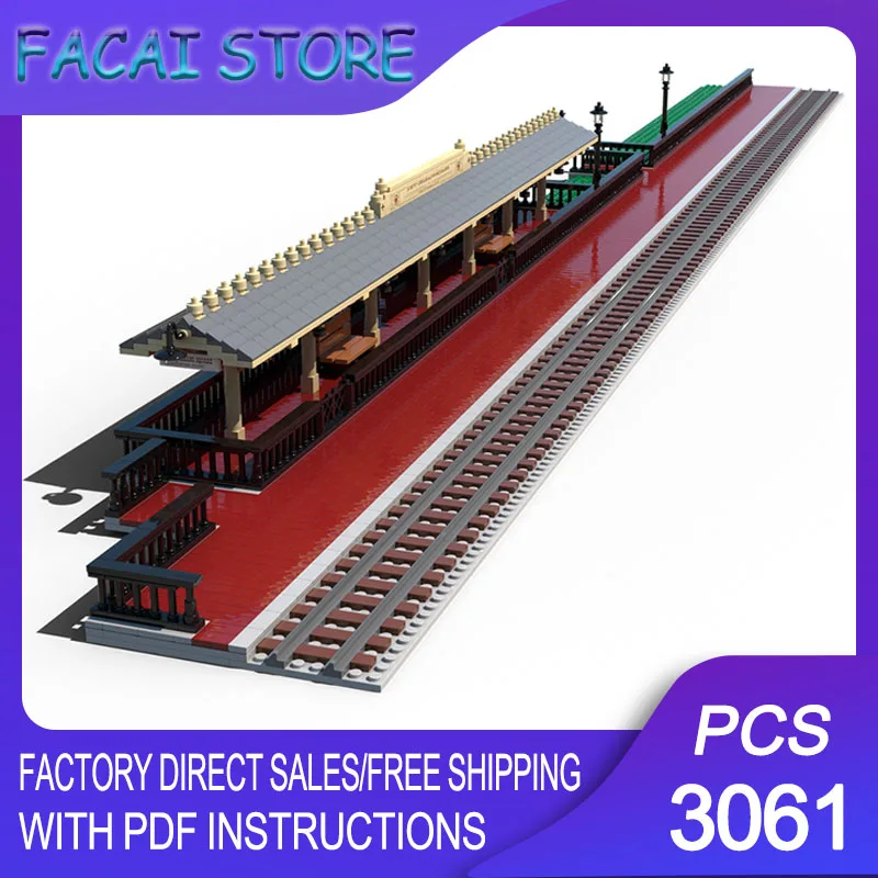 

Street View Moc Building Bricks Modular New Orleans Square Station Model Technology Blocks Christmas DIY Toy Construction Gifts