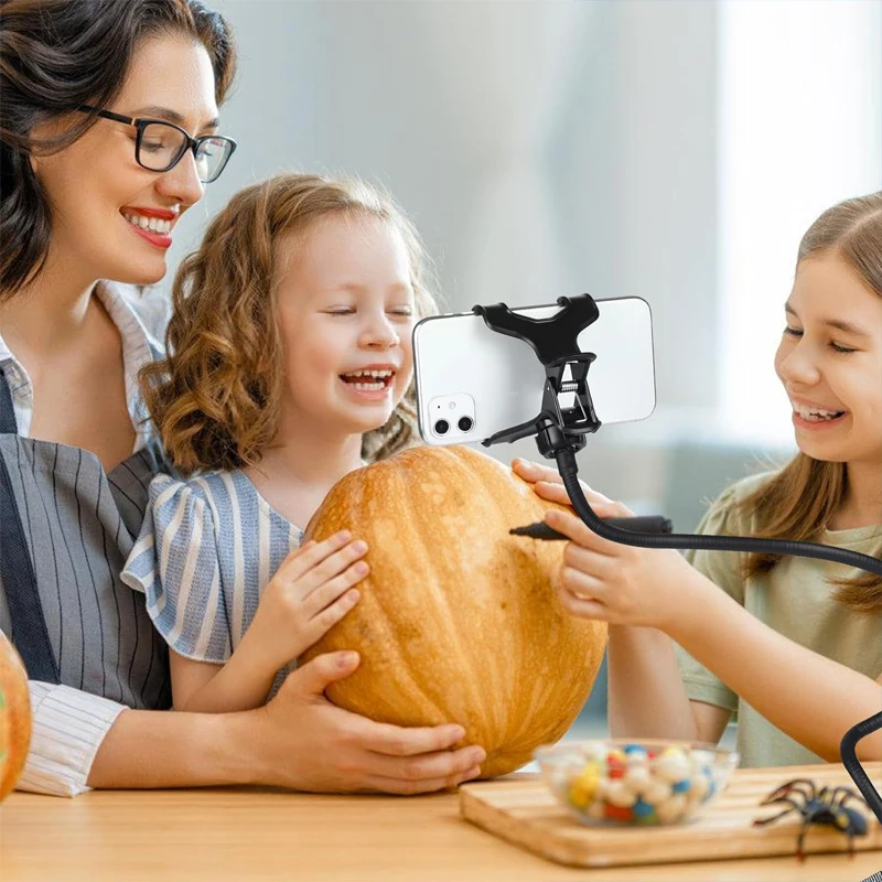 Gooseneck Phone Holder 360 Degree Rotating Lazy Person Holder Universal Phone Holder DIY Flexible Gooseneck Holder With Mult