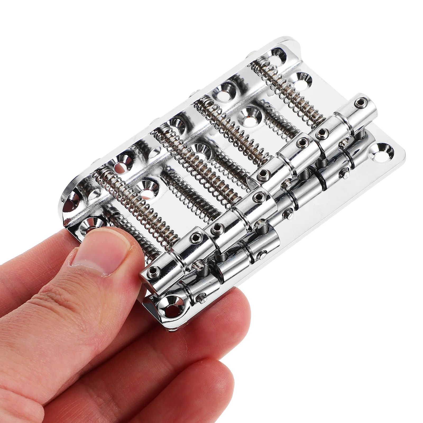 

Bass Guitar Bridge 4 String Hard Tail Top Load Stable Replacement for Electric Bass Guitar Metal Bridge Violin Part Accessories