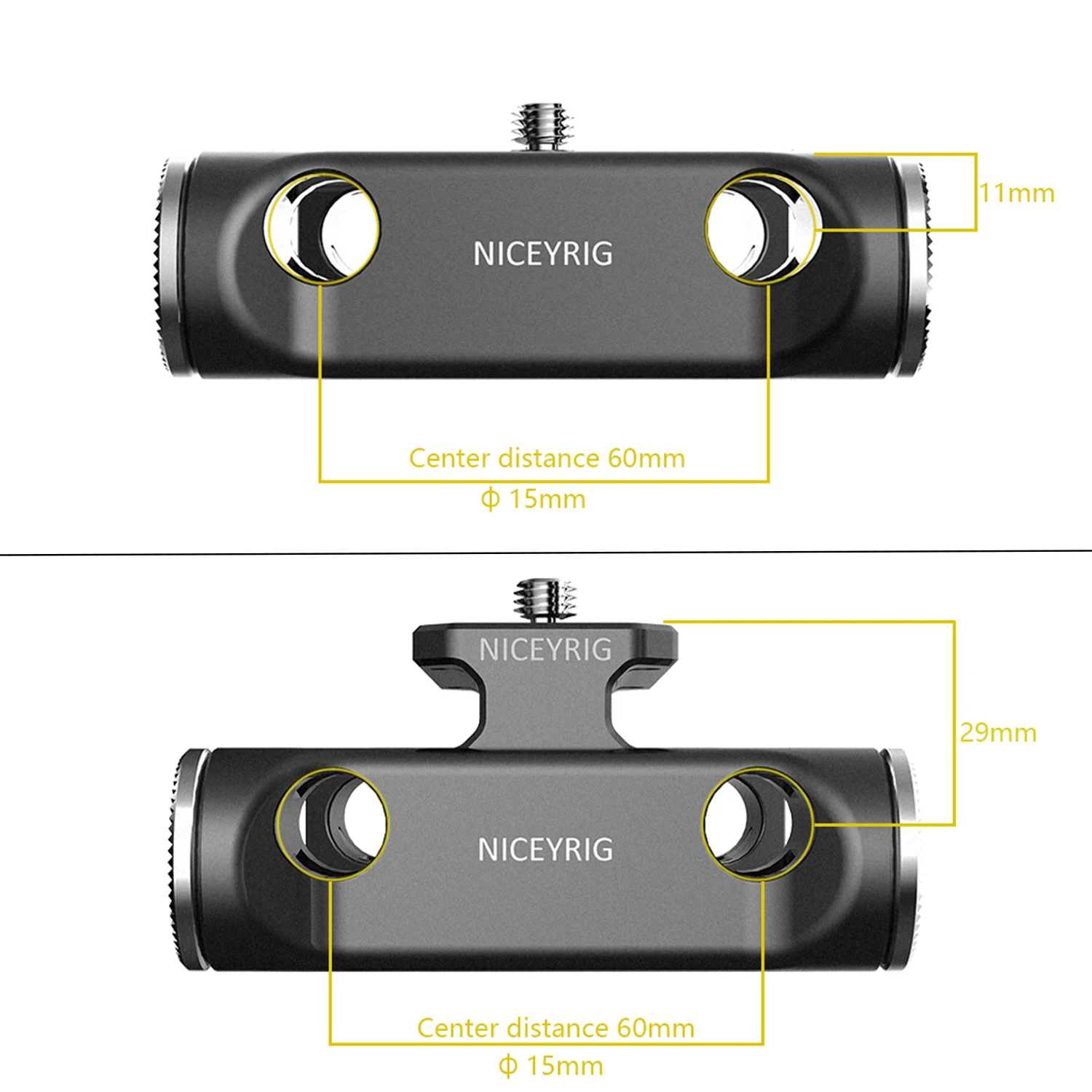 NICEYRIG Camera Baseplate with Rosette Mount 15mm Rod Base Plate Applicable for Sony FS5 FS7 FX9, RED DSMC2 KINEFINITY Cinema - view 3