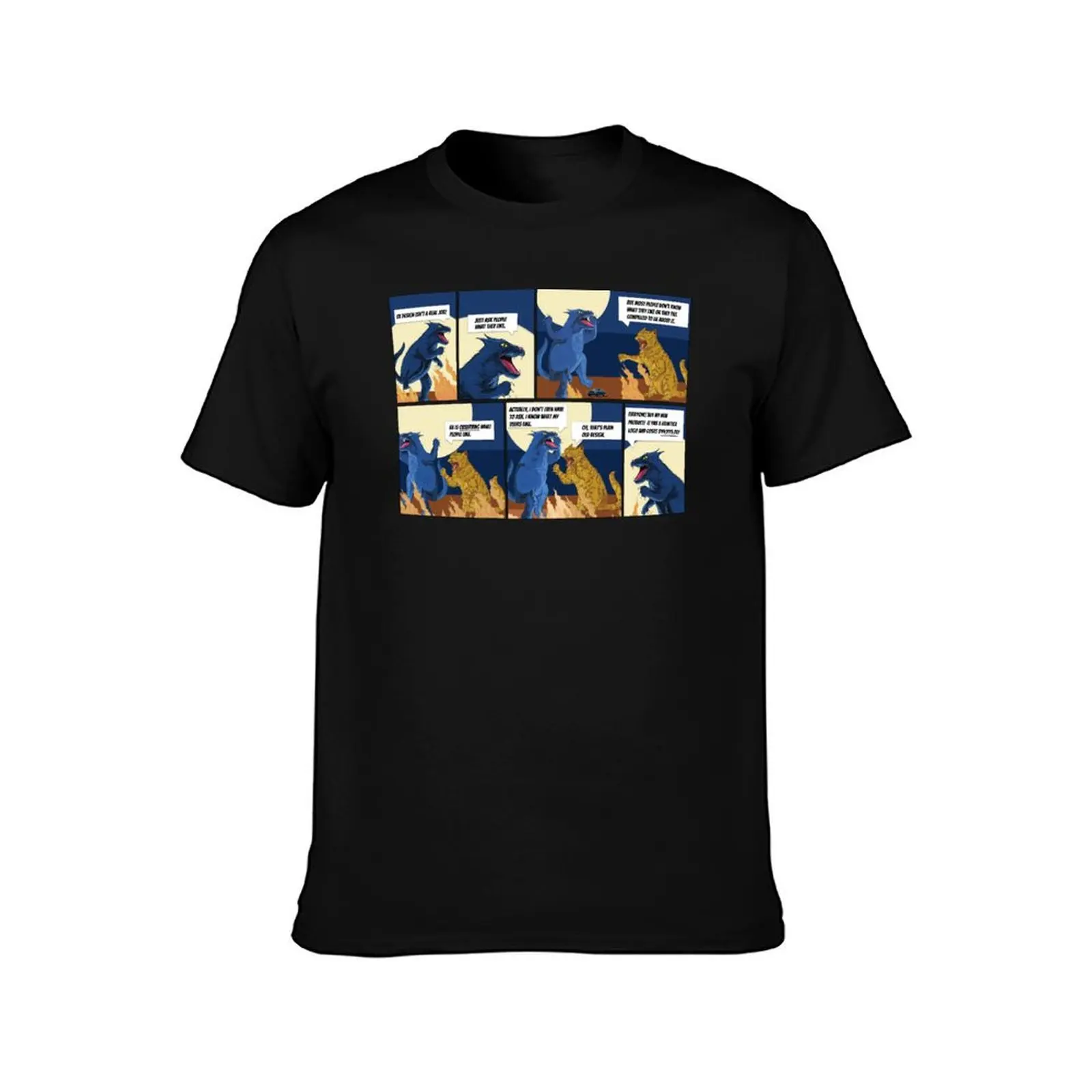 Kaiju Kitty UX Cartoon - Shirts T-Shirt Stain Resistant Casual Tee T-Shirt