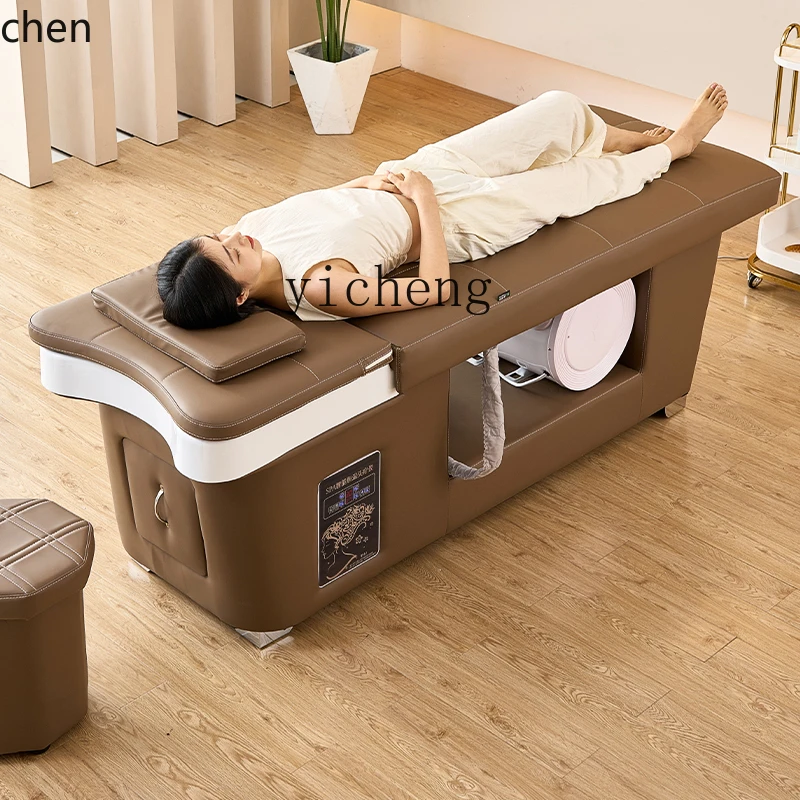 ZML curved shampoo bed barber shop special water circulation fumigation with water storage water heater