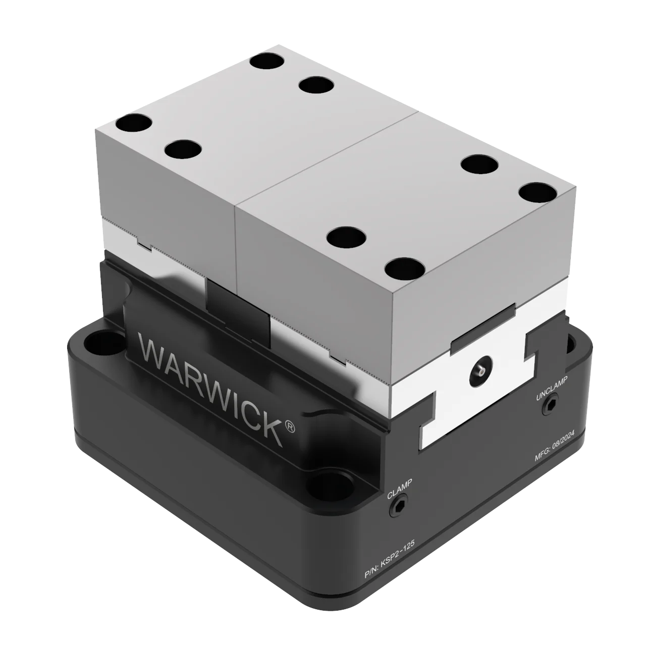 

New KSP2-125L Long Stroke Air Vise Self Centering Clamping Force Block Pneumatic Centric Vise for CNC Machine