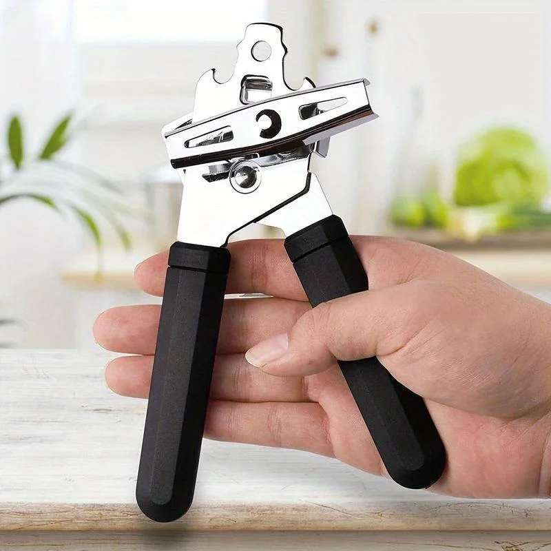 Stainless Steel Can Opener Multi-function Handheld Can Opener, Bottle Opener, Multi-purpose Beer Can Opener, Simple Kitchen Tool