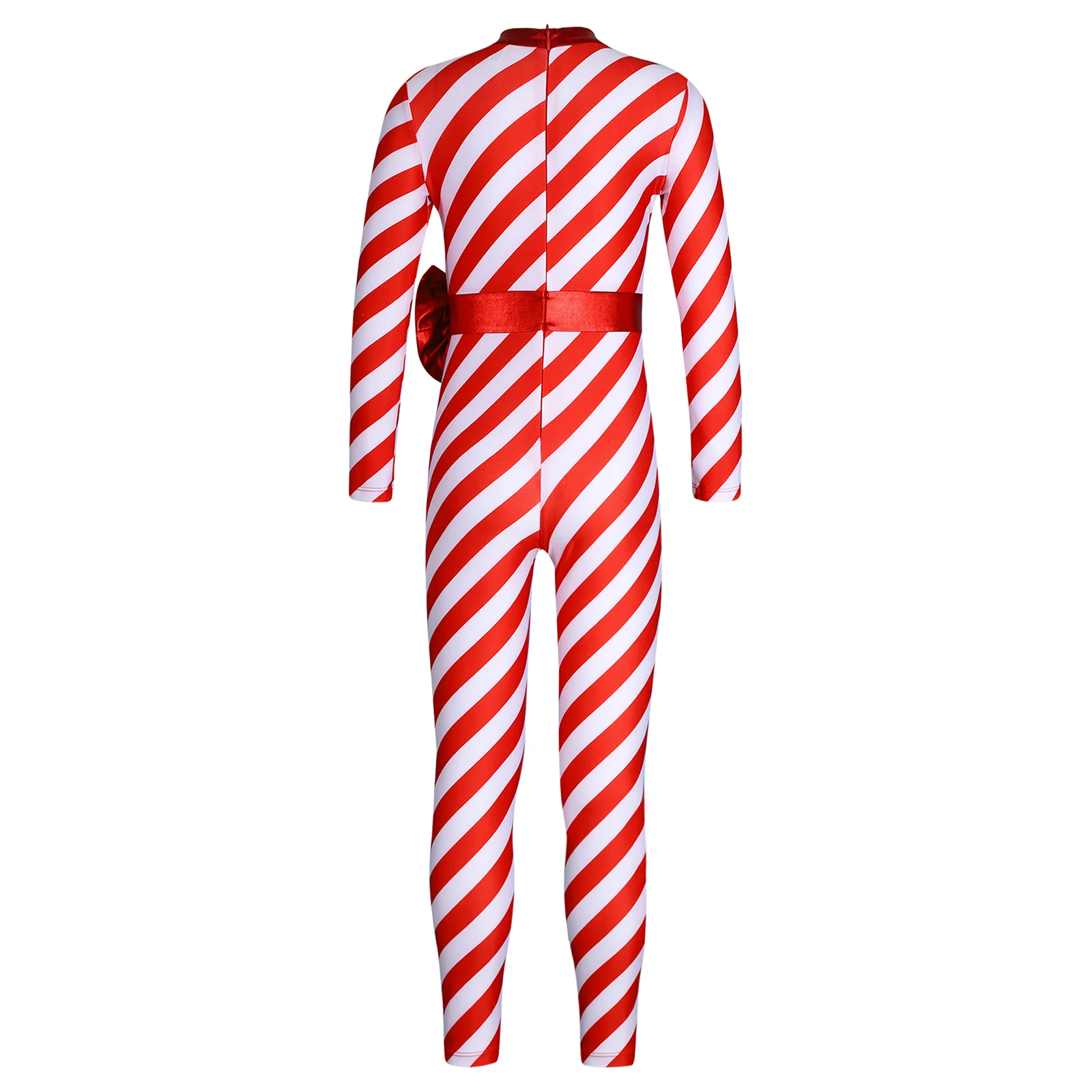 Kids Girls Christmas Dance Costume Candy Cane Striped Santa Dance body tuta ginnastica body Performance Dancewear