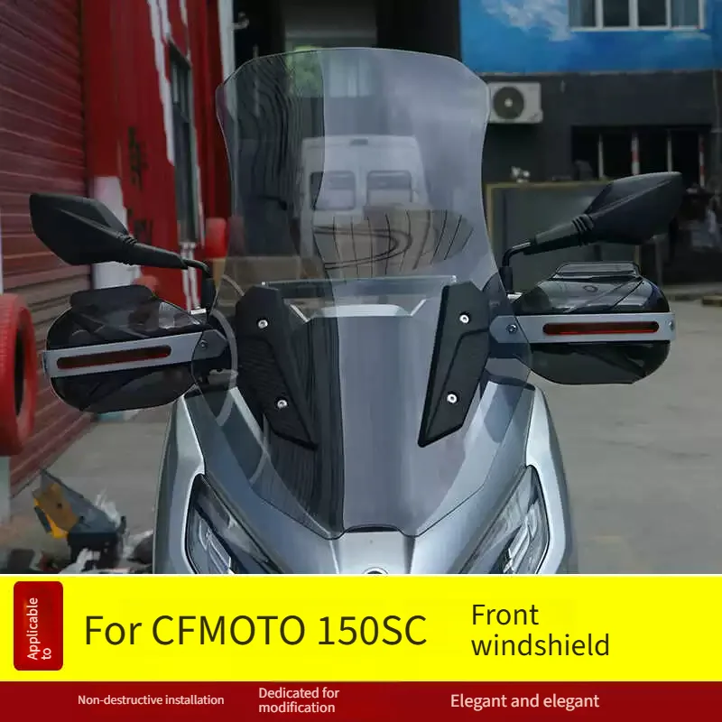 For CFMOTO 150SC CF150T‑31 Motorcycle Front Windshield Windscreen Wind Deflector Handguard Cover Modification Accessories