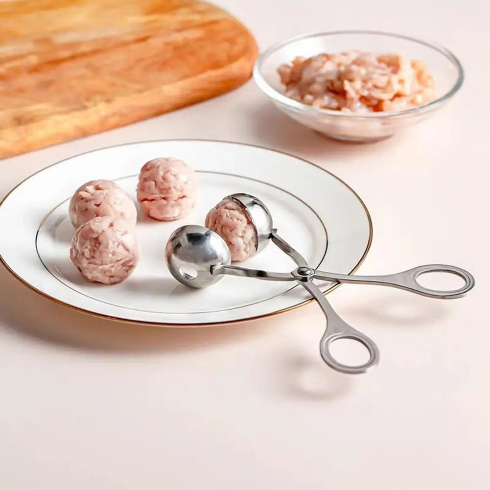 Meatball Scoop Shovel Stainless Steel Meatball Maker Mold Fish Ball Shaping Tool Rice Ball Forming Clip Kitchen Gadget for Pasta