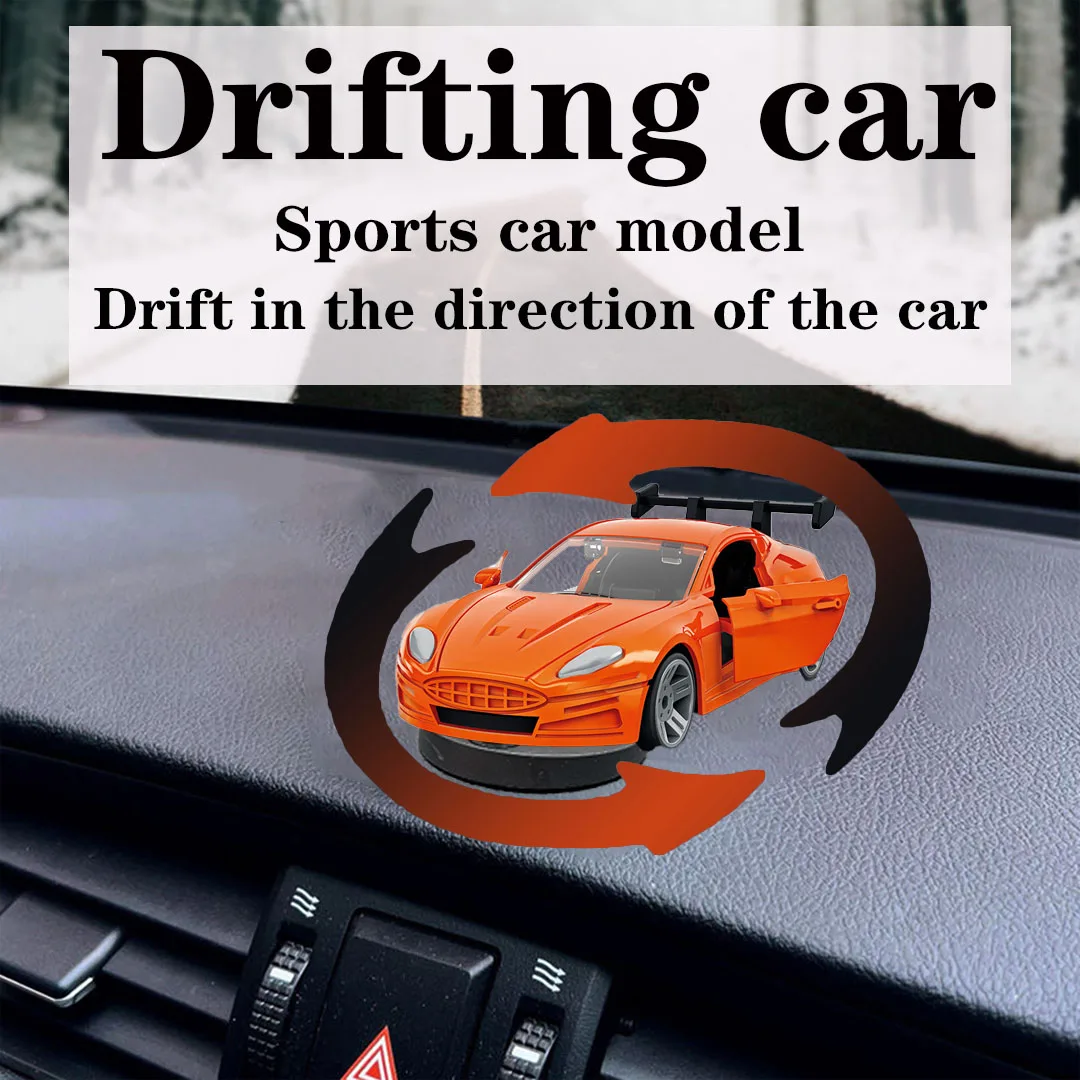 

Drifting car ornament alloy car model rotatable sports car 1:60 openable door car model center console decoration