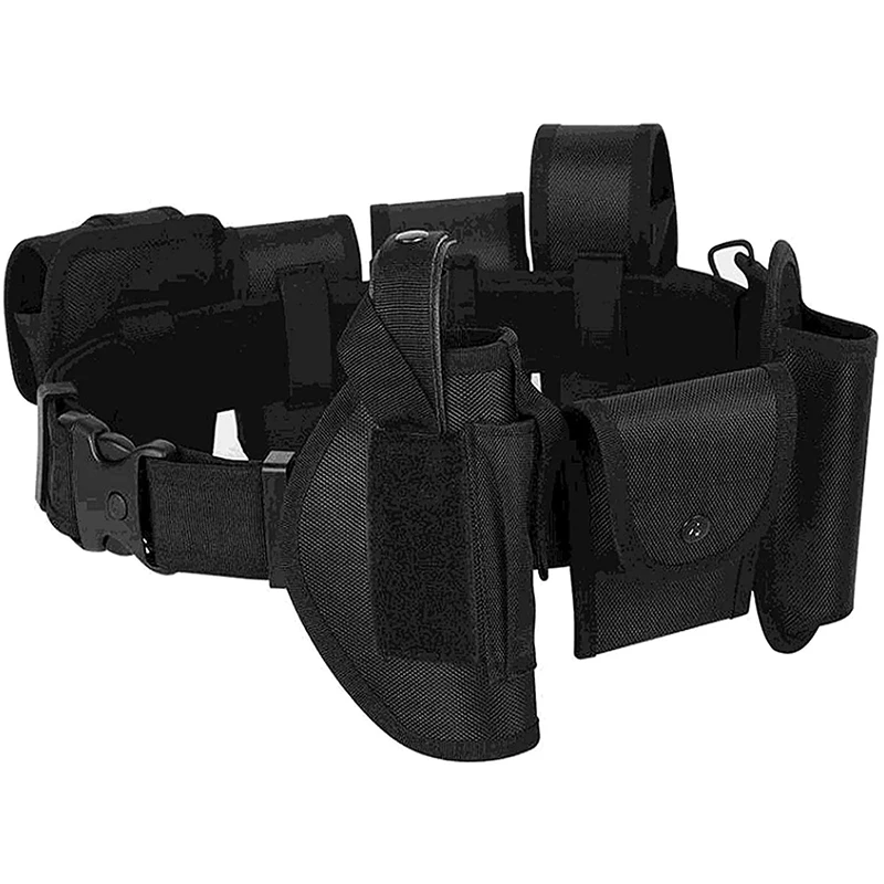 Tactical Gun Holster Flashlight Pouch Sets 10In1 Multifunctional Utility Kit Belt Police Duty Belt Security Duty Belts