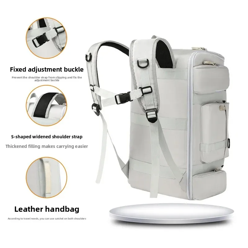 حقيبة ظهر جديدة ذات سعة كبيرة للتنقل في الهواء الطلق للسفر والكمبيوتر المحمول حقيبة كتف مزدوجة عصرية متعددة الوظائف مقاومة للماء