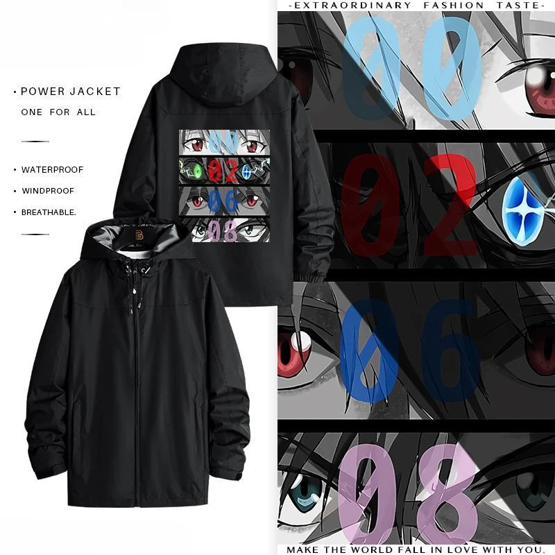 Asuka Ayanami Rei Ikari Shinji Coat Anime Peripheral Cute Cartoon Large Size Loose Jacket Windproof Warm Casual Casual Versatile