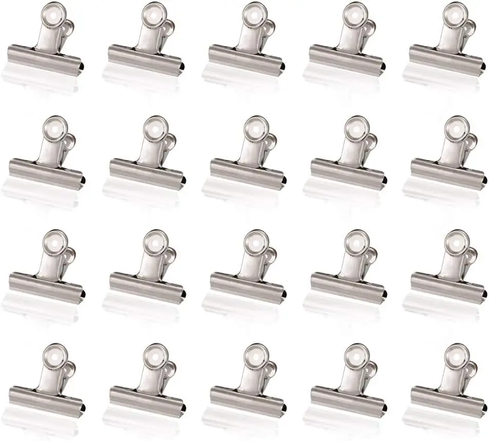 

Metal Bulldog Clips, 1.25 Inches, Pack of 20 (Silver)