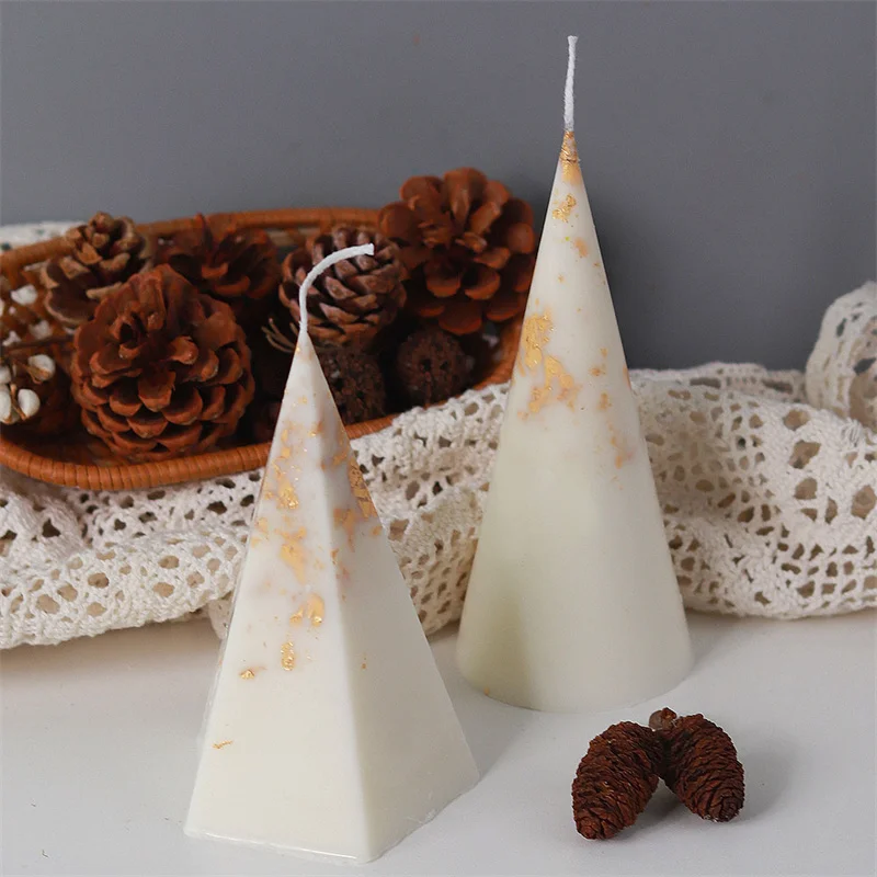 3D Cone Aromatherapy Silicone Candle Mold DIY Scented Candles Dinner Ornament Making Plaster Resin Casting Molds Home Decor Gift