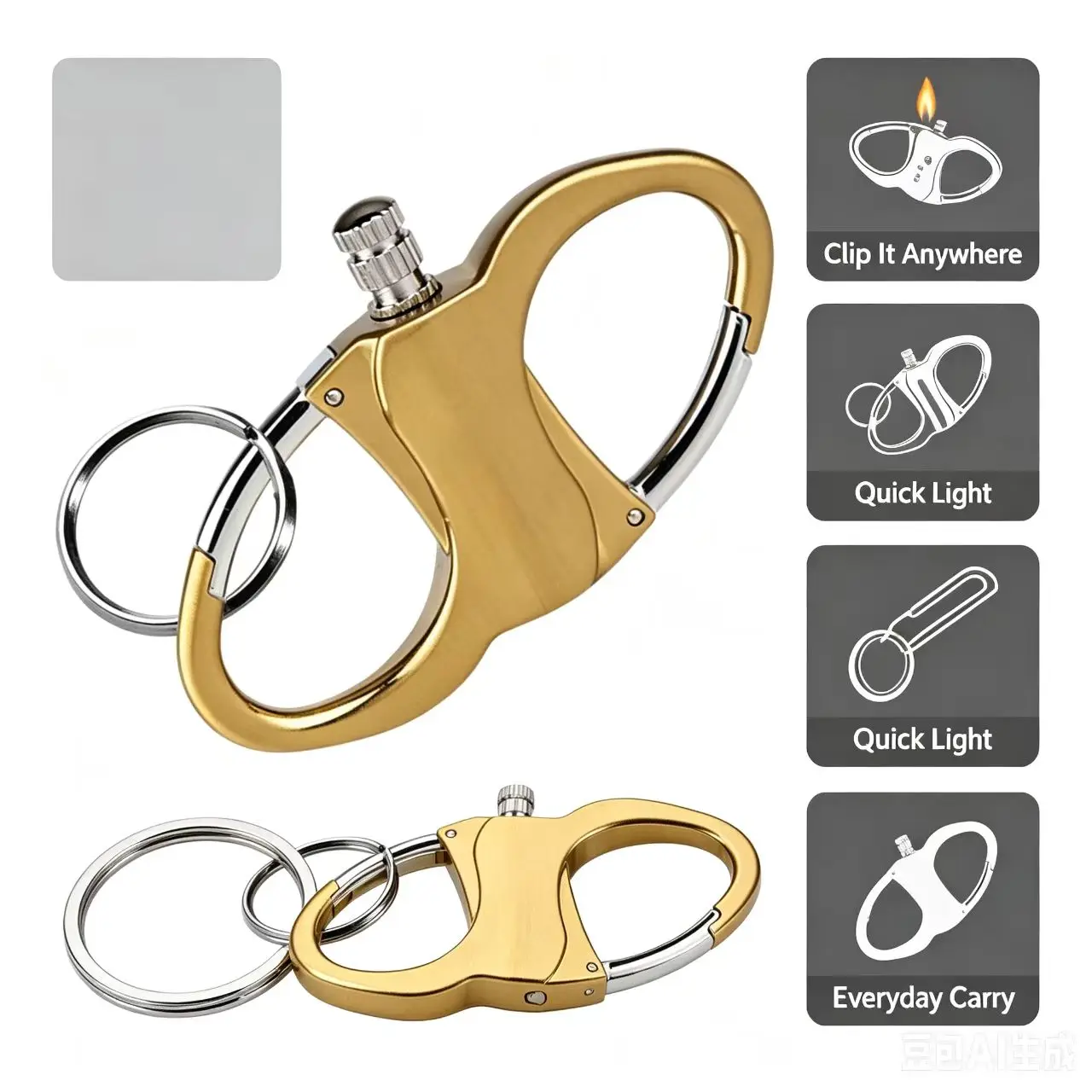 2026 Pendant Portable Mountaineering Chain Keychain Metal Keroseine, Dolphin 10,000 Matches  Smoke Accesoires Gadgets for Men