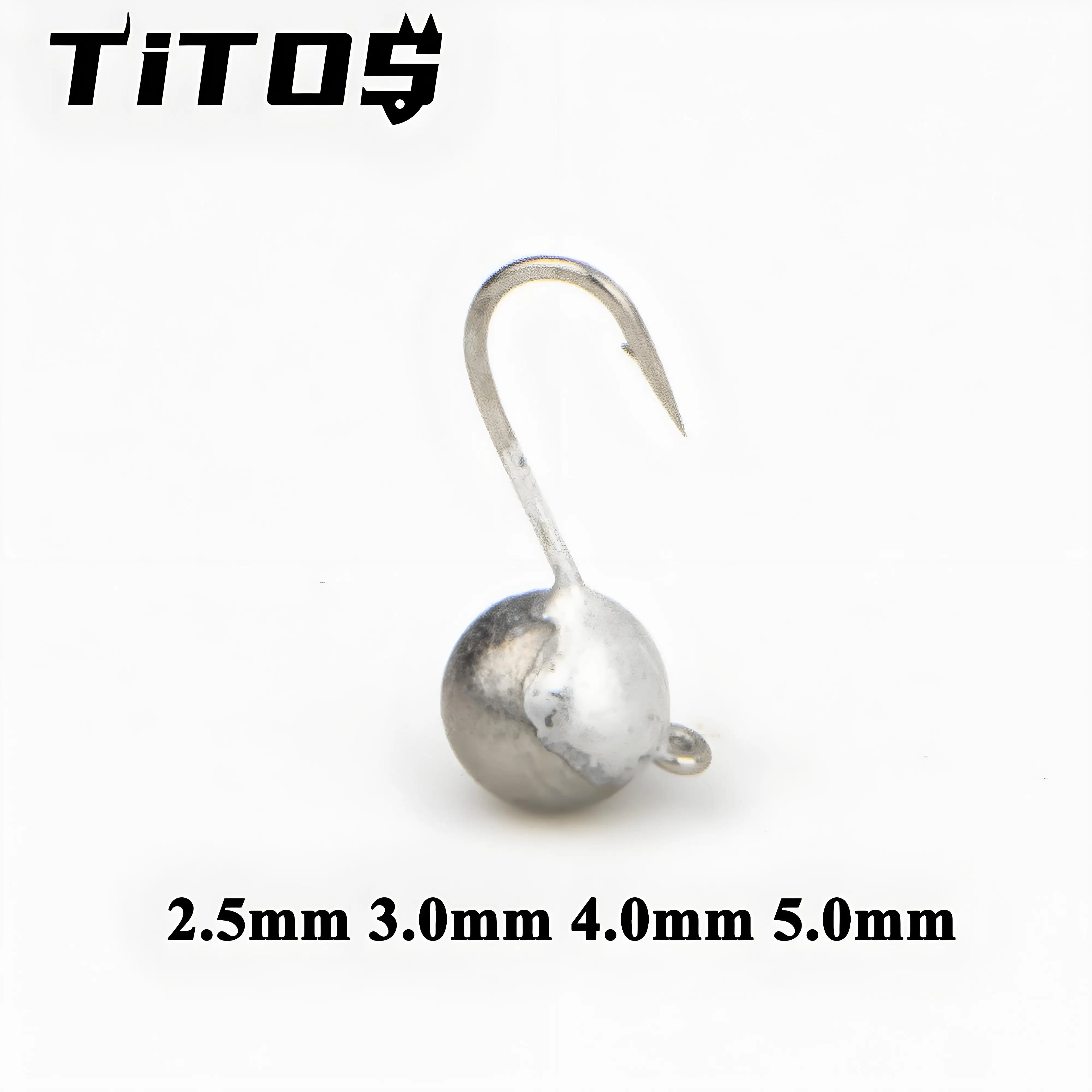 5/10pcs Tungsten Ball Ice Jig 2.5mm/3mm/4mm/5mm Swing Jig Head Deep Water Soft Lure Perch Trout Wrasse Bream Fishing Hook